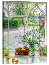 Canvas print  Sleeping Cat in the Window - Timothy Easton