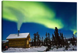 Canvas print  Northern Lights over a hut - Kevin Smith