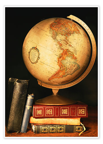 Poster Globe And Books
