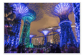 Poster Supertrees, Singapore, Asia