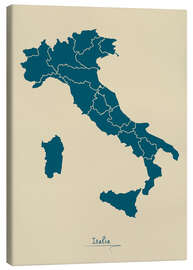 Canvas print  Map of Italy - Ingo Menhard