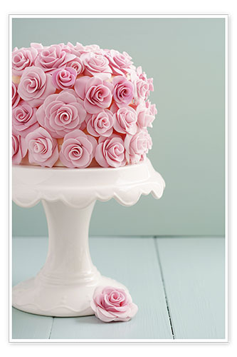 Poster Cake with roses made of sugar