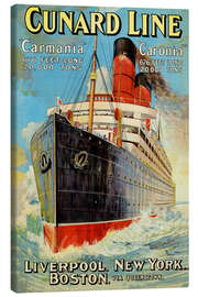 Canvas print  Cunard Line - Liverpool, New York, Boston - Edward Wright