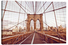 Canvas print  New York Brooklyn Bridge and city skyline