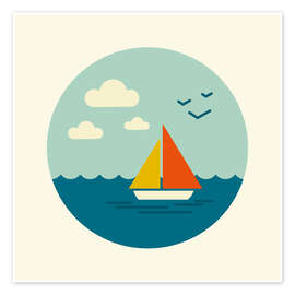 Poster Little sailboat