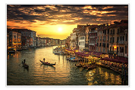 Poster Grand Canal at sunset