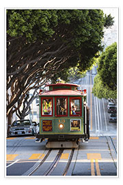 Poster  Cable tram in San Francisco, California, USA - Matteo Colombo