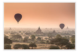 Poster  Balloons over Bagan - Sebastian Rost