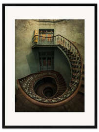 Framed art print  Spiral staircase in an old building - Jaroslaw Blaminsky