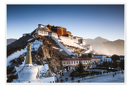 Poster Famous Potala palace in Lhasa, Tibet