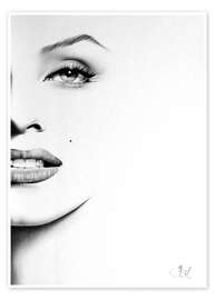 Poster Marilyn Monroe minimal portrait