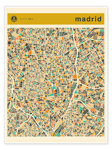Poster Madrid map