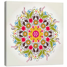 Canvas print  Florales Mandala auf Beige