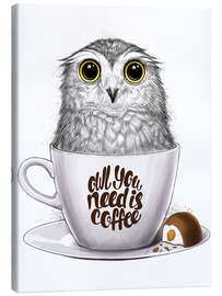 Canvas print  Owl you need is coffee - Nikita Korenkov