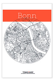 Poster Bonn map circle