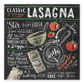 Poster Classic Lasagna recipe