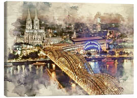 Canvas print  Cologne Skyline Cologne Cathedral - Peter Roder