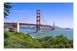 Poster Golden Gate Bridge in San Francisco, California, USA