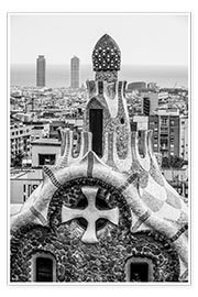 Poster  Impressive architecture and mosaic art at Park Guell