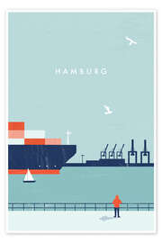 Poster Hamburg Illustration