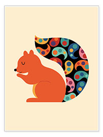 Poster Paisley Squirrel