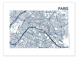 Poster Map of Paris