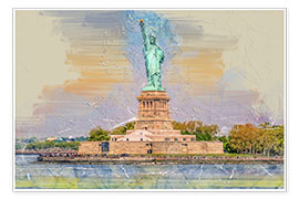 Poster New York Statue of Liberty