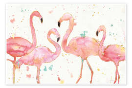 Poster Flamingo fever I