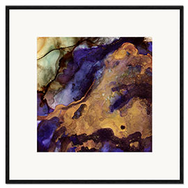 Framed art print  Purple and Gold - SpaceFrog Designs