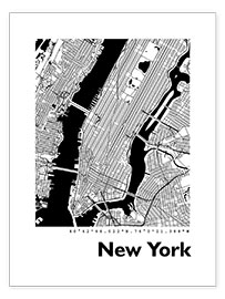 Poster City map of New York