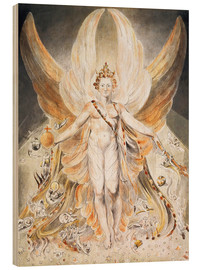 Wood print  Satan in His Original Glory - William Blake