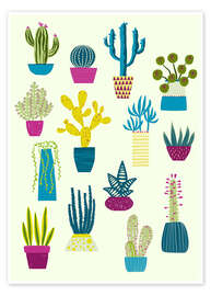 Poster Cactus garden