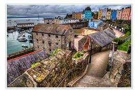 Poster Down To Tenby Harbour